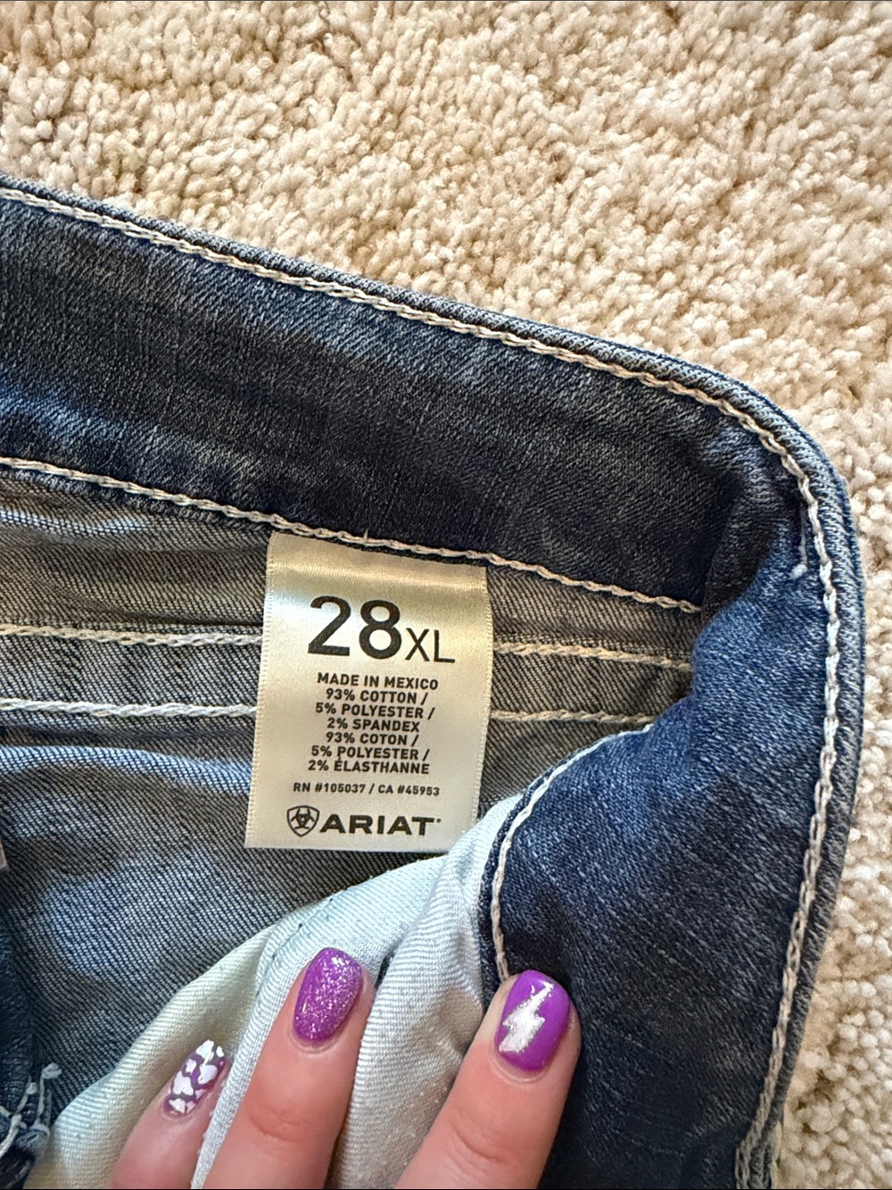 Ariat Women's Dark trousers Jeans with Embroidered Back Pockets - Picture 2 of 6